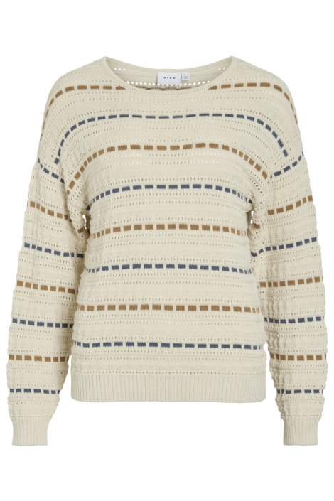 Vila beige dames trui | Vooraanzicht