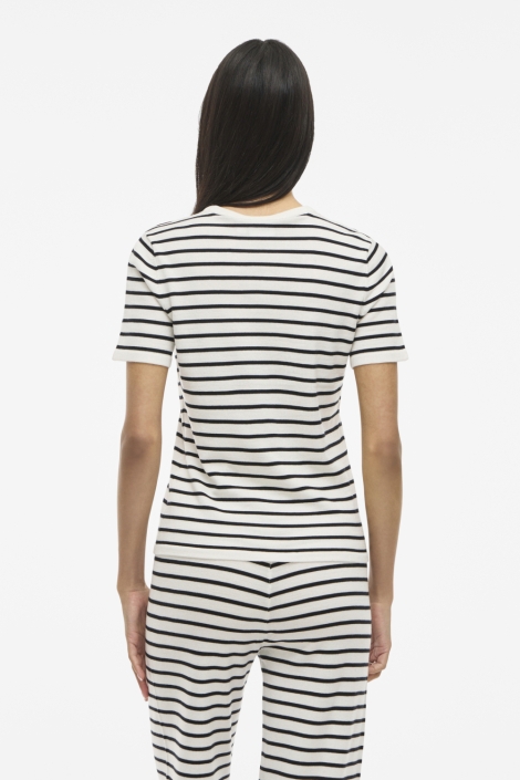 Vila witte dames t-shirt | Model achteraanzicht