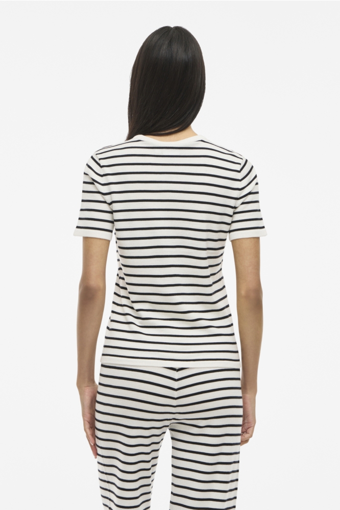 Vila witte dames t-shirt | Model achteraanzicht