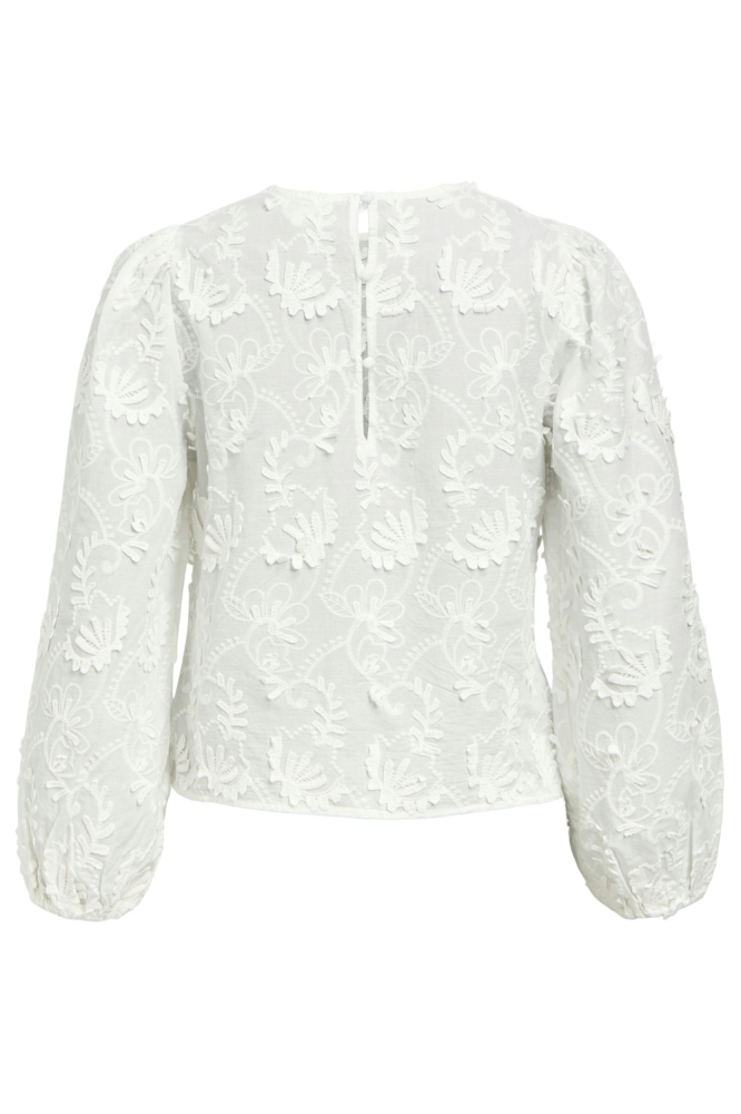 Object witte dames blouse | Achteraanzicht