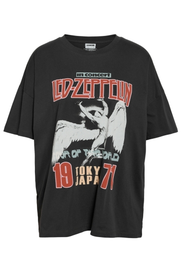 Noisy may T-shirt NMIDA S/S LED ZEPPELIN T-SHIRT JRS 27035082 OBSIDIAN