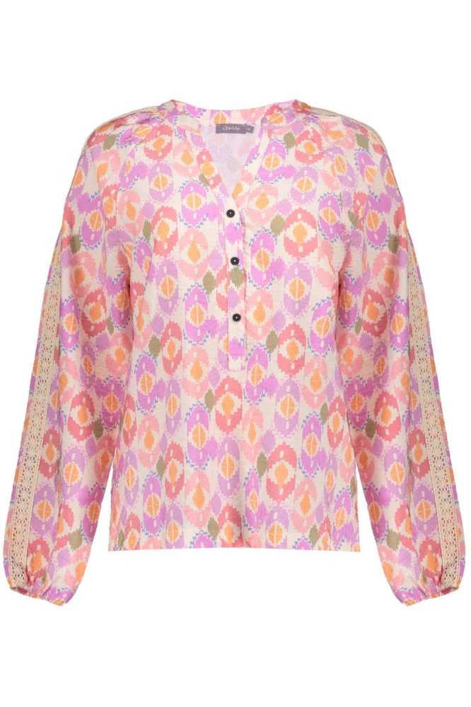 TOP MET ZOMERSE PRINT 53214 20 Lilac/Orange