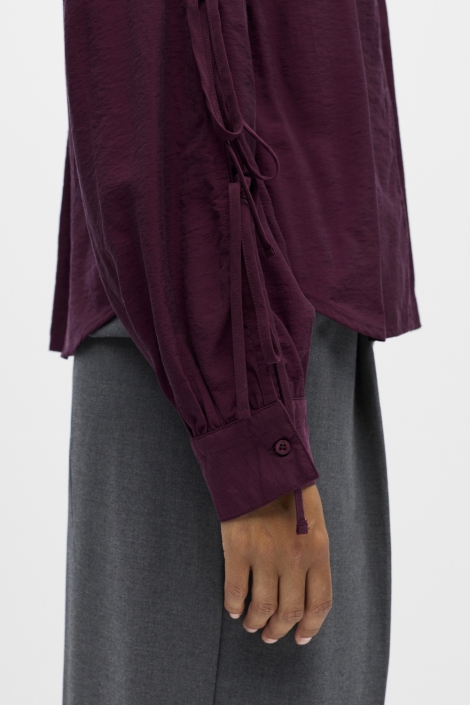 Object bordeaux dames blouse | Close up
