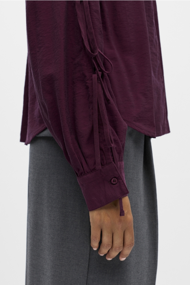 Object bordeaux dames blouse | Close up