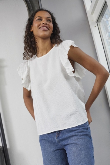 SisterS point T-shirt VIDAR TOP 18571 WHITE