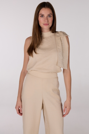 Juffrouw Jansen Blouse SUE SS25 TOP SQ 387 SLEEVELESS 000130 SAND