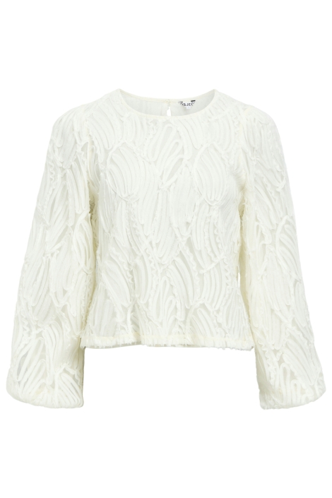 Object ecru dames blouse | Vooraanzicht