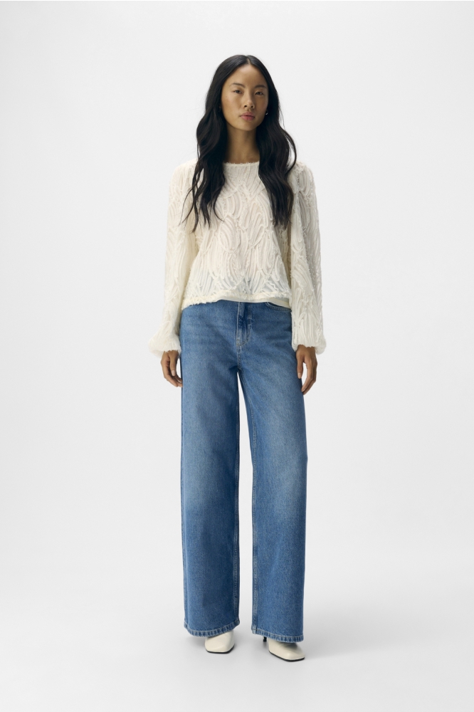 Object ecru dames blouse | Model