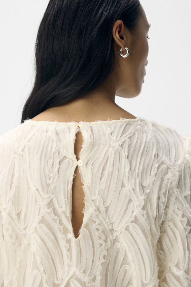 Object ecru dames blouse | Close up