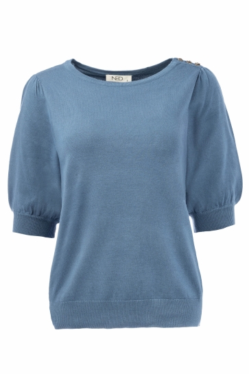 NED T-shirt DHALIA RMB BREI 25S1U10639 Jeans Blue