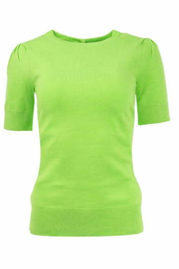 NED T-shirt QUINTY 24 12 SS FLAT KNIT 25S1U10628 Green Flash