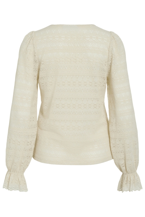 Vila beige dames t-shirt | Achteraanzicht