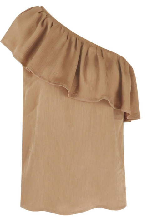 Fluresk camel dames top | Vooraanzicht