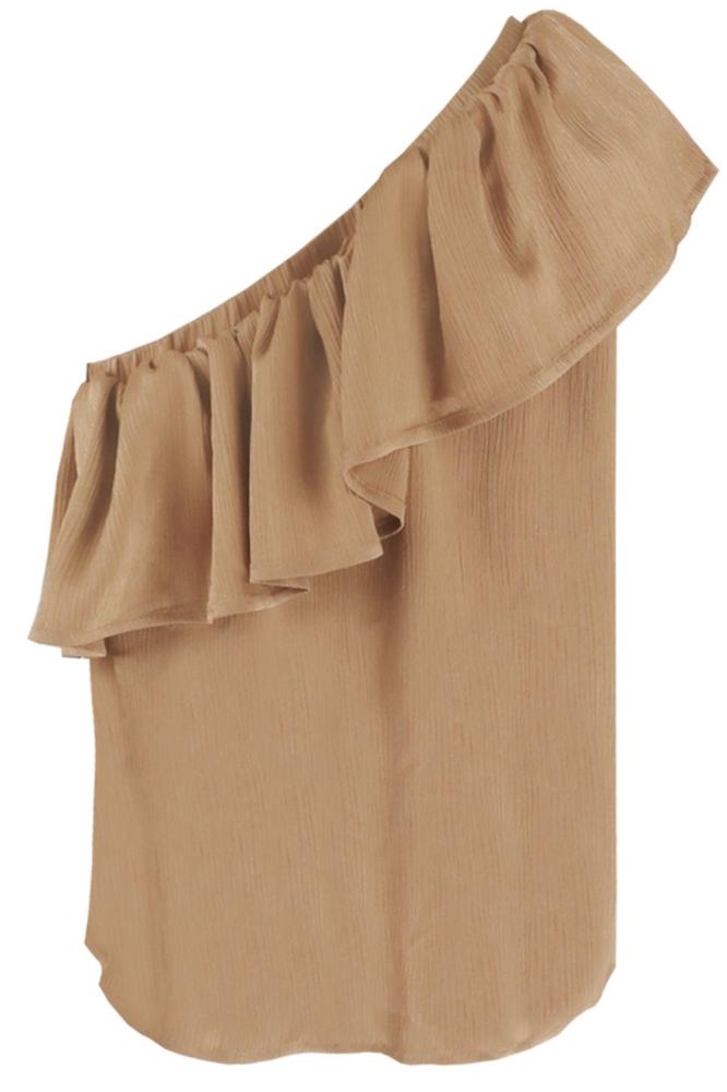 Fluresk camel dames top | Achteraanzicht