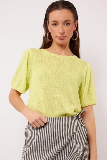 Fluresk T-shirt NIALA KNITTING TOP 25ZLF01 749 SEAFOAM MINT