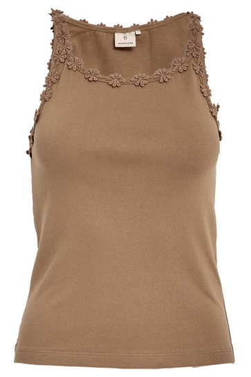 Peppercorn Top ALICE GOTS STRAP TOP PC7961 6796 TANNIN SAND