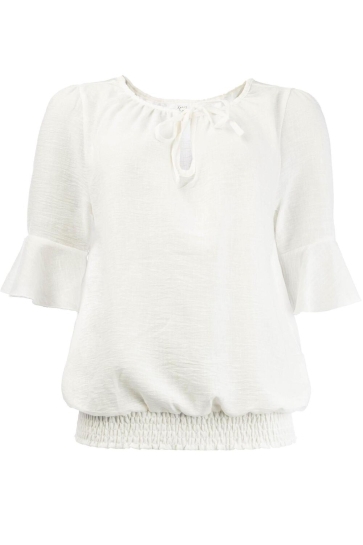 NED Blouse RIO WASHED CRINCLE WOVEN 25S4 U287 01 03 OFF WHITE