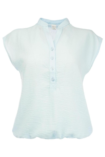 NED Top LUCIE SL WASHED CRINCLE WOVEN 25S4U28702 319 light blue