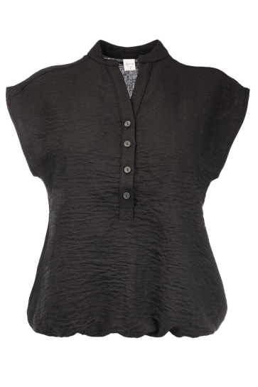 NED Top LUCIE SL WASHED CRINCLE WOVEN 25S4U28702 900 black