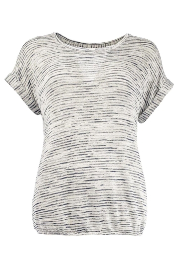 NED T-shirt BRISIA PLAIN SS MARINE STRIPE VI 25S4 X1548 02 303 marine