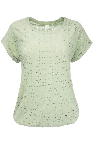 NED T-shirt BRISIA AJOUR KNIT 25S4 U155 02 203 mint
