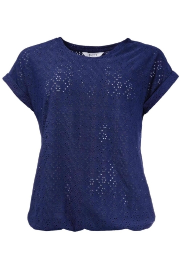 NED T-shirt BRISIA AJOUR KNIT 25S4U15502 303 marine