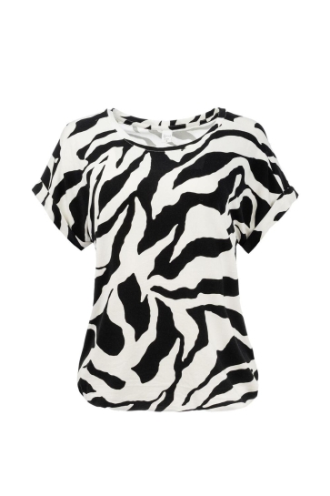 NED T-shirt BRISIA PLAIN SS ECRU ZEBRA TRICOT 25S4 X1785 02 01 ECRU