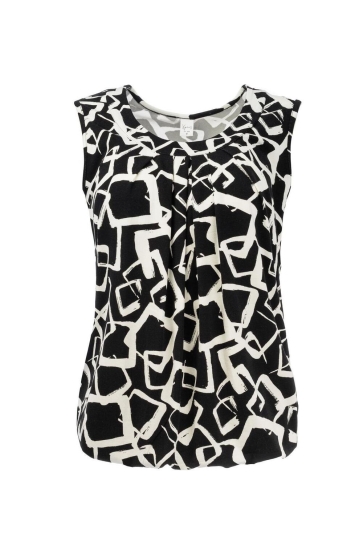 NED Top DAFNE SL BLACK PLAYFUL SQUARES T 25S4 X1783 03 900 BLACK