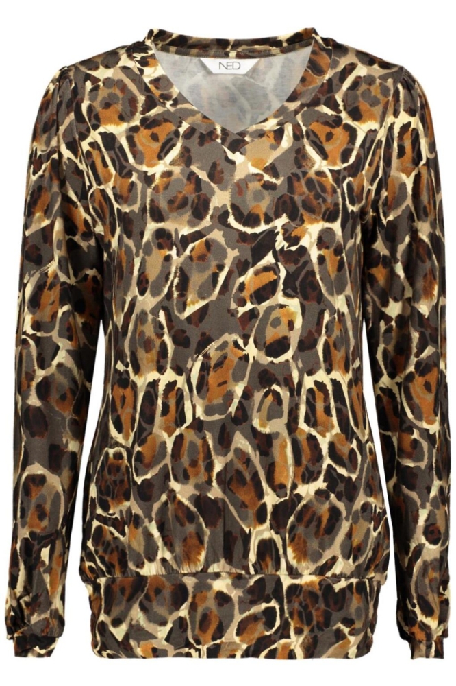 NED camel dames t-shirt | Vooraanzicht