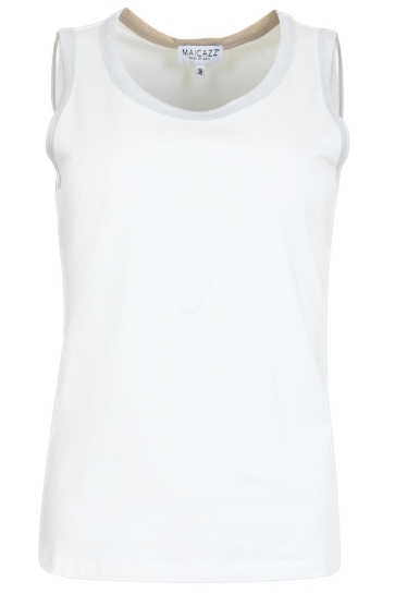 Maicazz Top BALLET TOP SU25 60 341 OFF WHITE SILVER