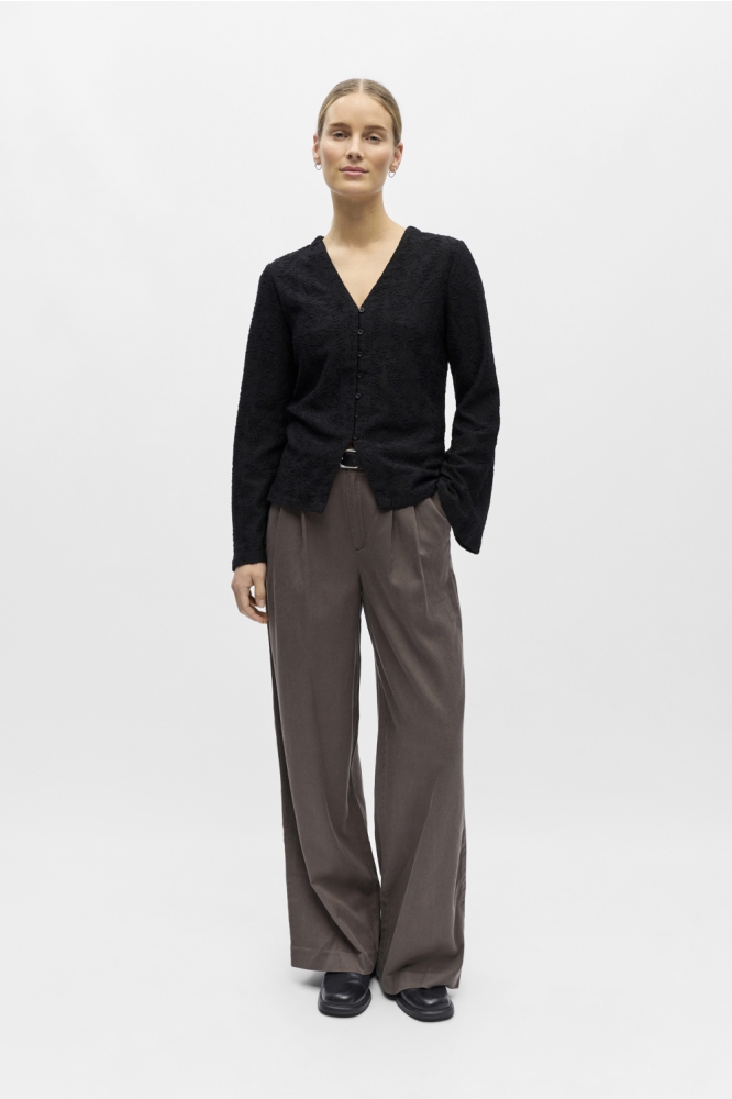 Object zwarte dames blouse | Model