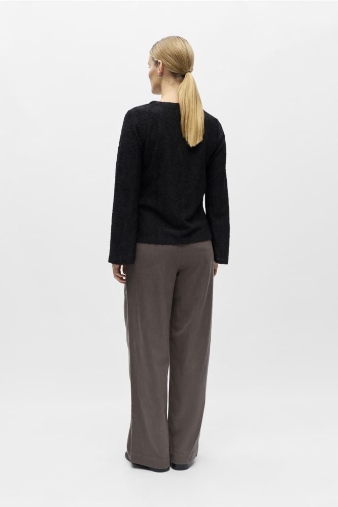 Object zwarte dames blouse | Model