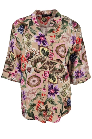 FOS Amsterdam Blouse TOP KYLIE VELDBOEKET 7369 220 BEIGE