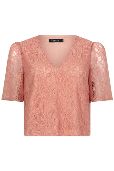 Ydence T-shirt TOP JOSEPHINE HSS2506 090 SALMON