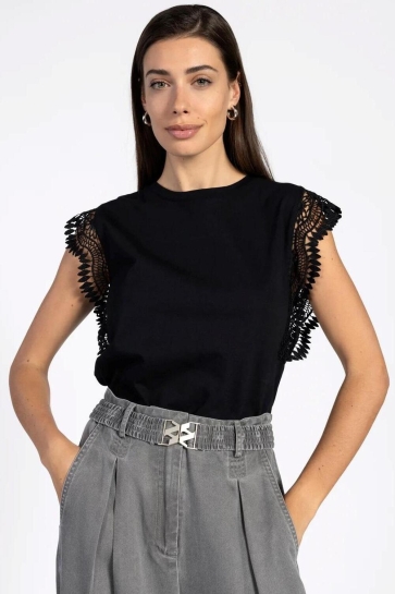 Aaiko Top CORA FANCY CO 144 000900 BLACK