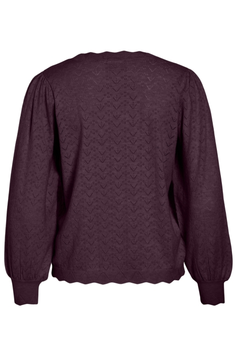 Vila bordeaux dames t-shirt | Achteraanzicht