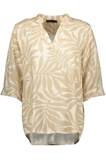 FOS Amsterdam Blouse KYRA MONO BLAD 7373 220 BEIGE