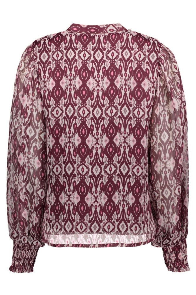 Vila bordeaux dames blouse | Achteraanzicht