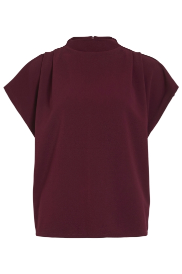 Vila T-shirt VIMERLANO FUNNELNECK S/S TOP 14110286 FIG