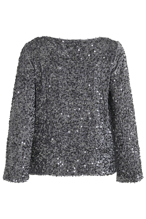 Vila grijze dames t-shirt | Achteraanzicht