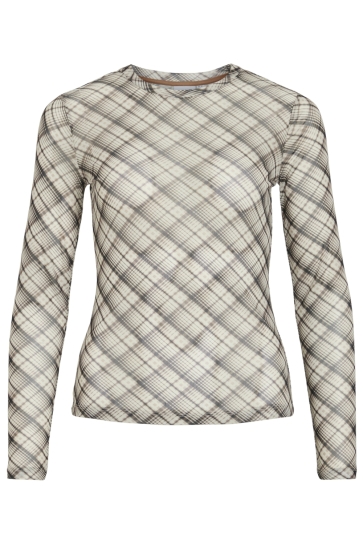 Vila T-shirt VIVOLETTIS CHI O-NECK L/S TOP 14111122 BIRCH CHI