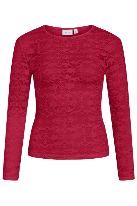 Vila rode dames t-shirt | Vooraanzicht