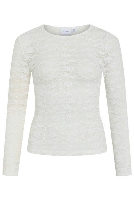 Vila witte dames t-shirt | Vooraanzicht
