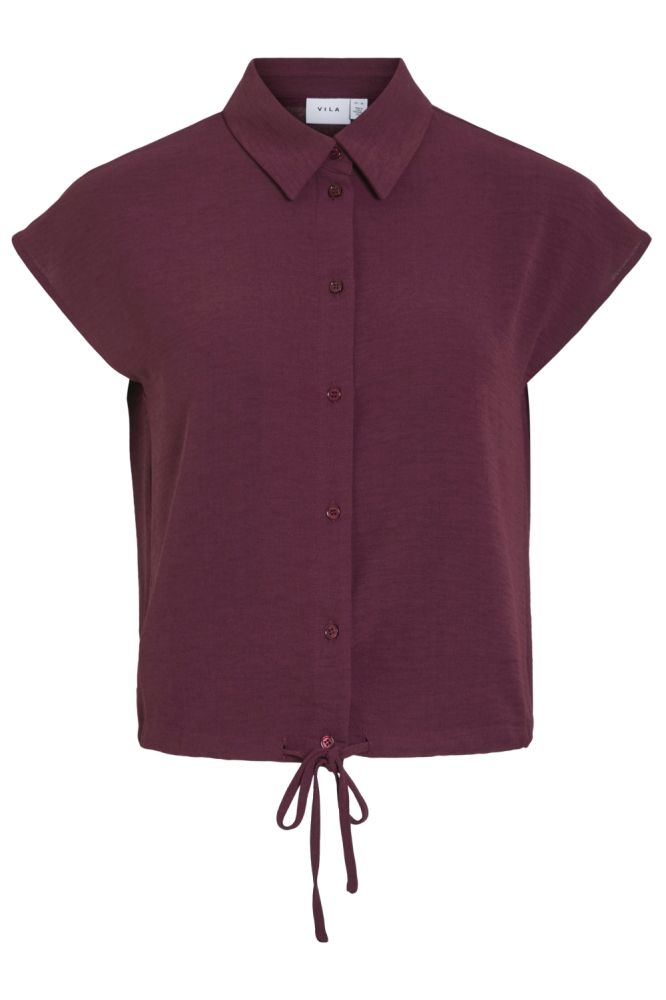 Vila bordeaux dames blouse | Vooraanzicht