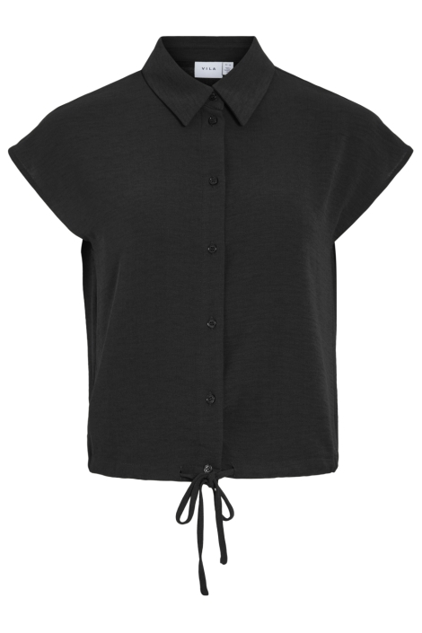 Vila zwarte dames blouse | Vooraanzicht
