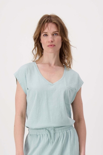 Zusss T-shirt JERSEY TOP 0304 145 2014 vergrijsd blauw
