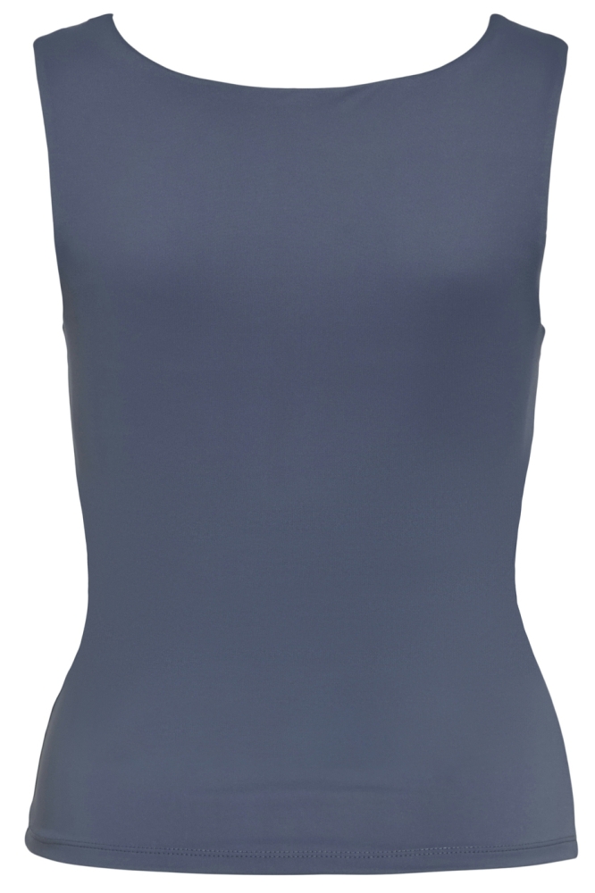 Vila blauwe dames top | Achteraanzicht