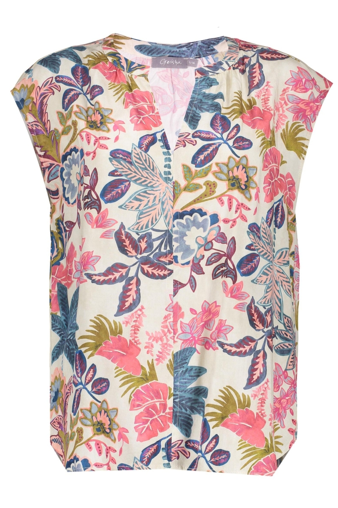 Geisha multi color dames top | Vooraanzicht