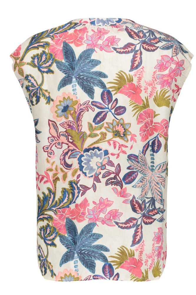 Geisha multi color dames top | Achteraanzicht