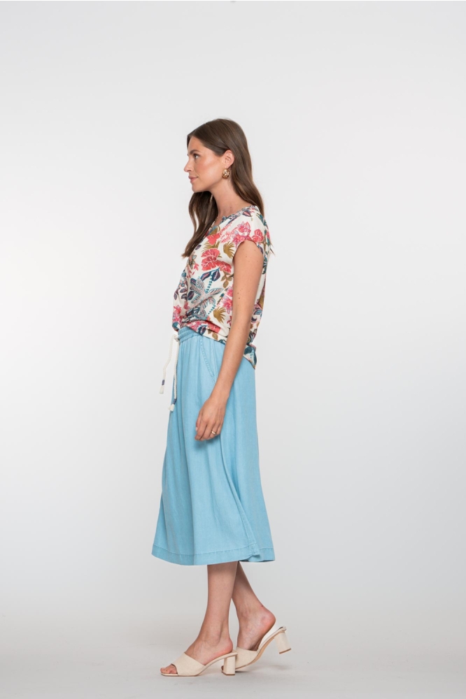 Geisha multi color dames top | Model zijaanzicht